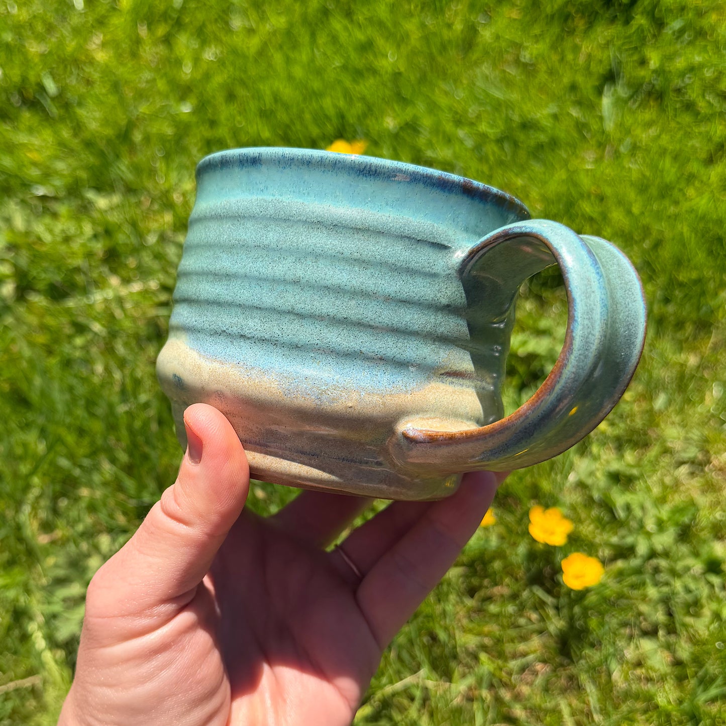 Textured Ribbed Mug