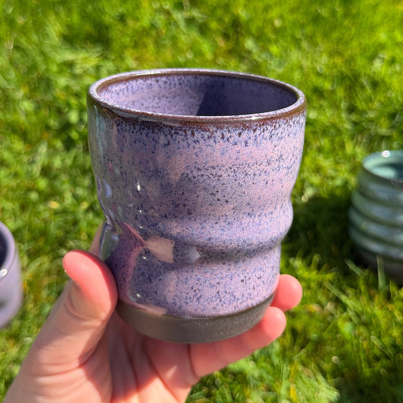 Twisty purple tumbler