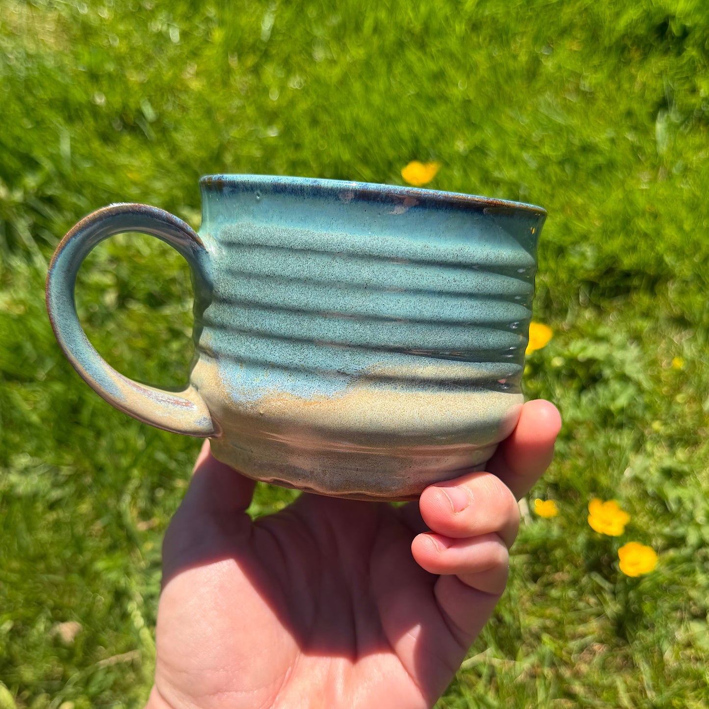 Textured Ribbed Mug