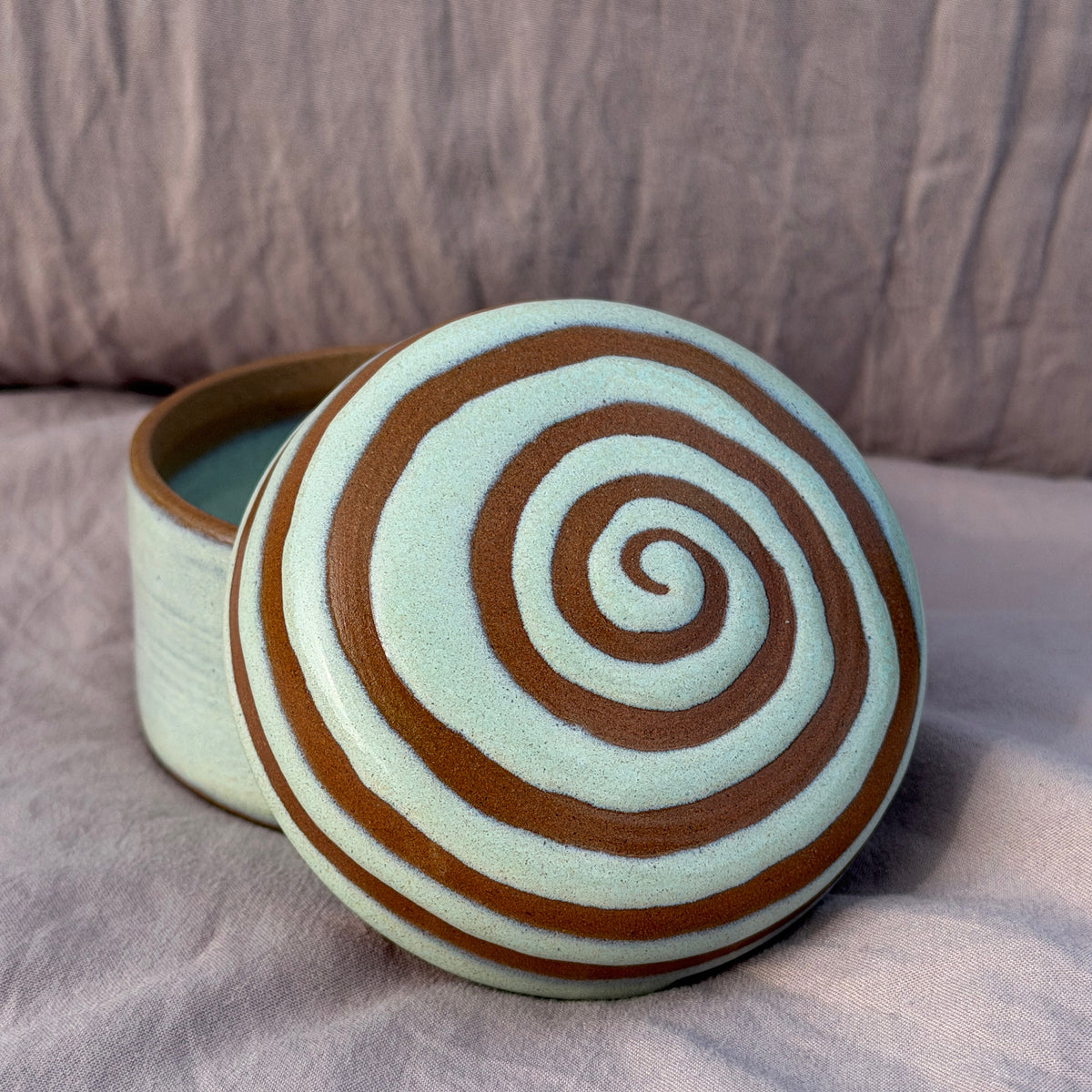 Spiral Honeydew Jar